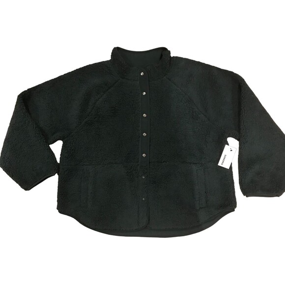 Women's XXL Jacket Sonoma Goods For Life Snap Through Fleece Green - Picture 1 of 3